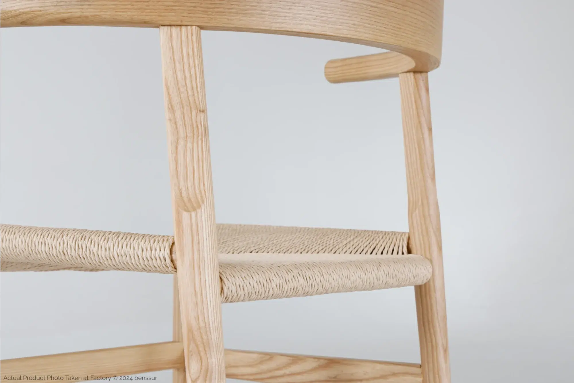 Hans Wegner_Final Chair_Replica_Paper Rope_Natural_Ash_Detail_1 Detail of Paper Rope Final Chair in natural ash by Hans Wegner.