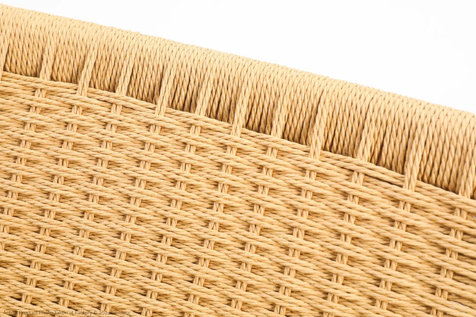 Hans Wegner_CH25 Easy Chair_Replica_Paper Rope_Natural_Ash_Detail_2 Detail of paper rope CH25 Easy Chair in natural ash by Hans Wegner.