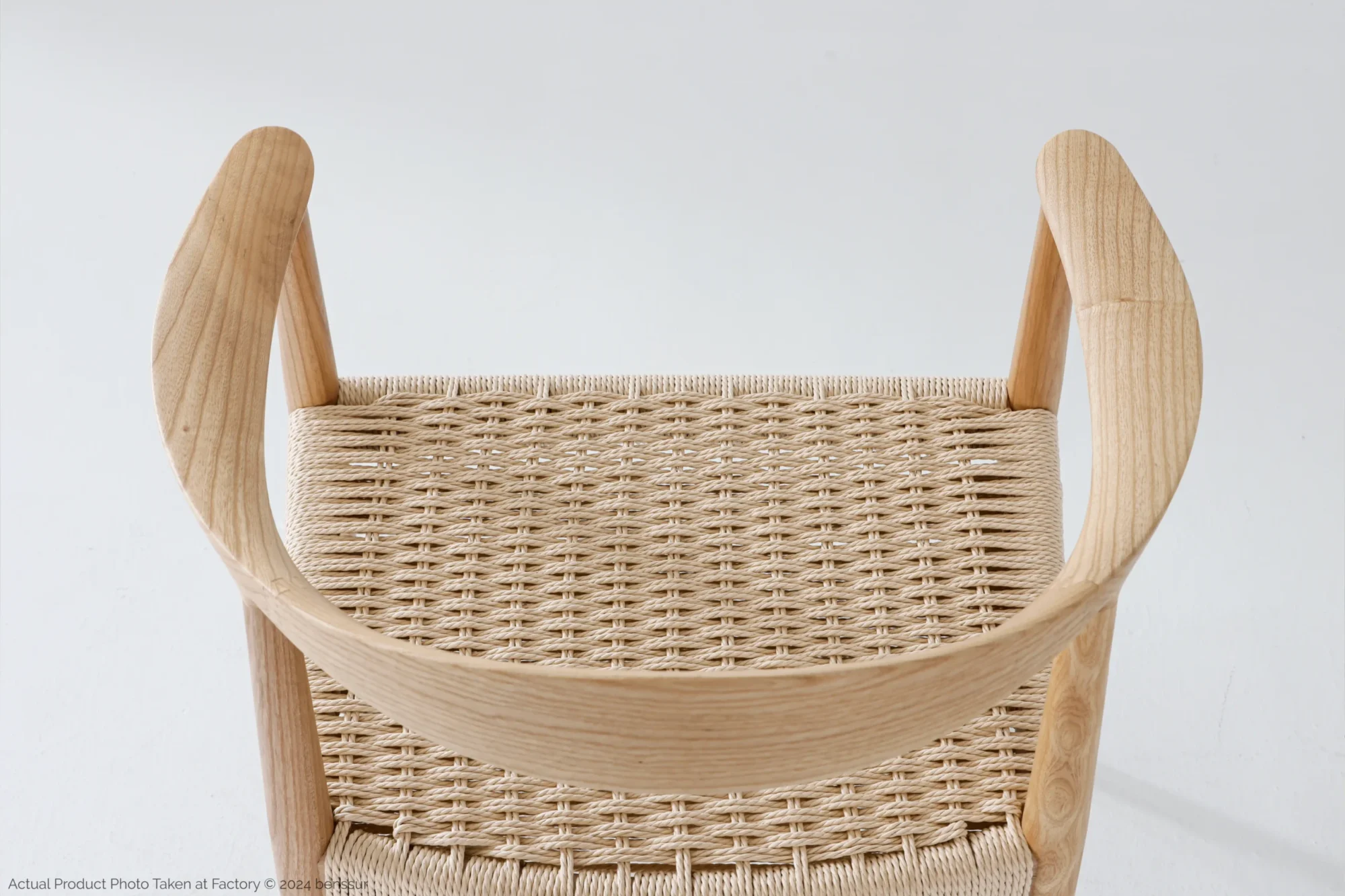 Hans Wegner_Round Chair_Replica_Paper Rope_Natural_Ash_Detail_3 Detail of Paper Rope Round Chair in natural ash by Hans Wegner.