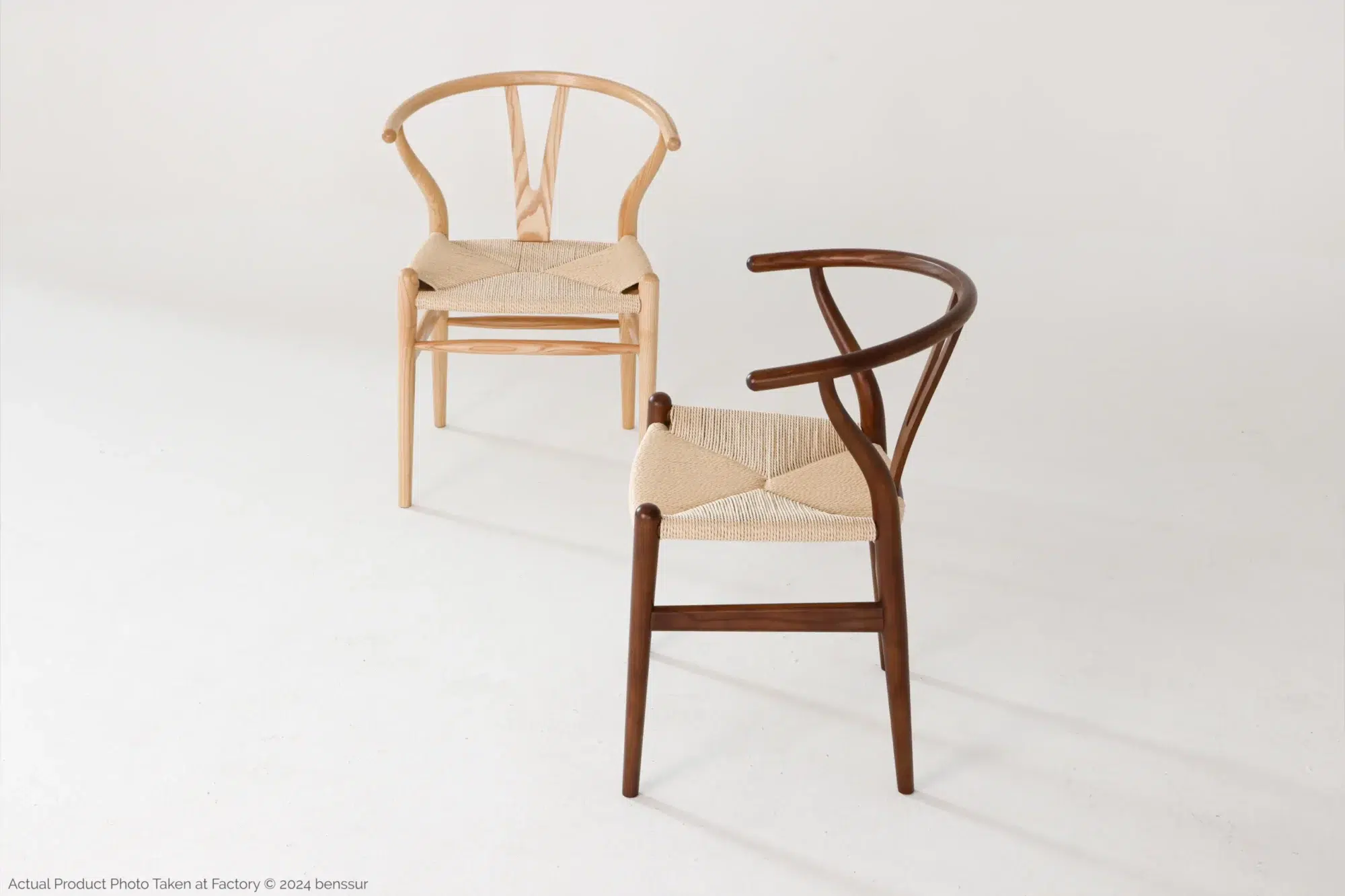 Hans Wegner_Wishbone Chair_Replica_Paper Rope_Natural_Ash_Detail_4 Detail of Paper Rope Wishbone Chair in ash by Hans Wegner.