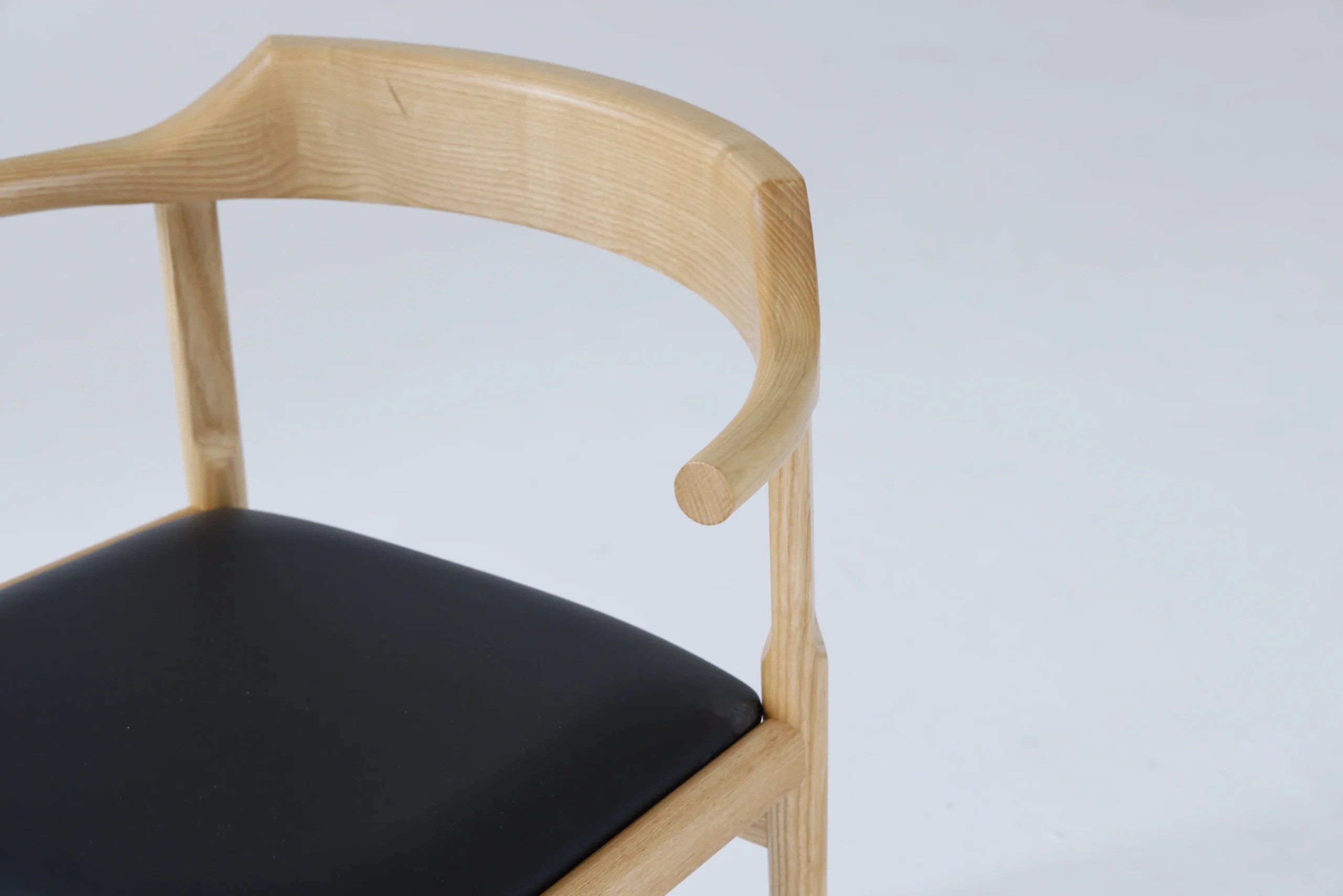 Detail of Hans Wegner's Final Chair, also known as PP58, highlighting its precise craftsmanship and functional design.