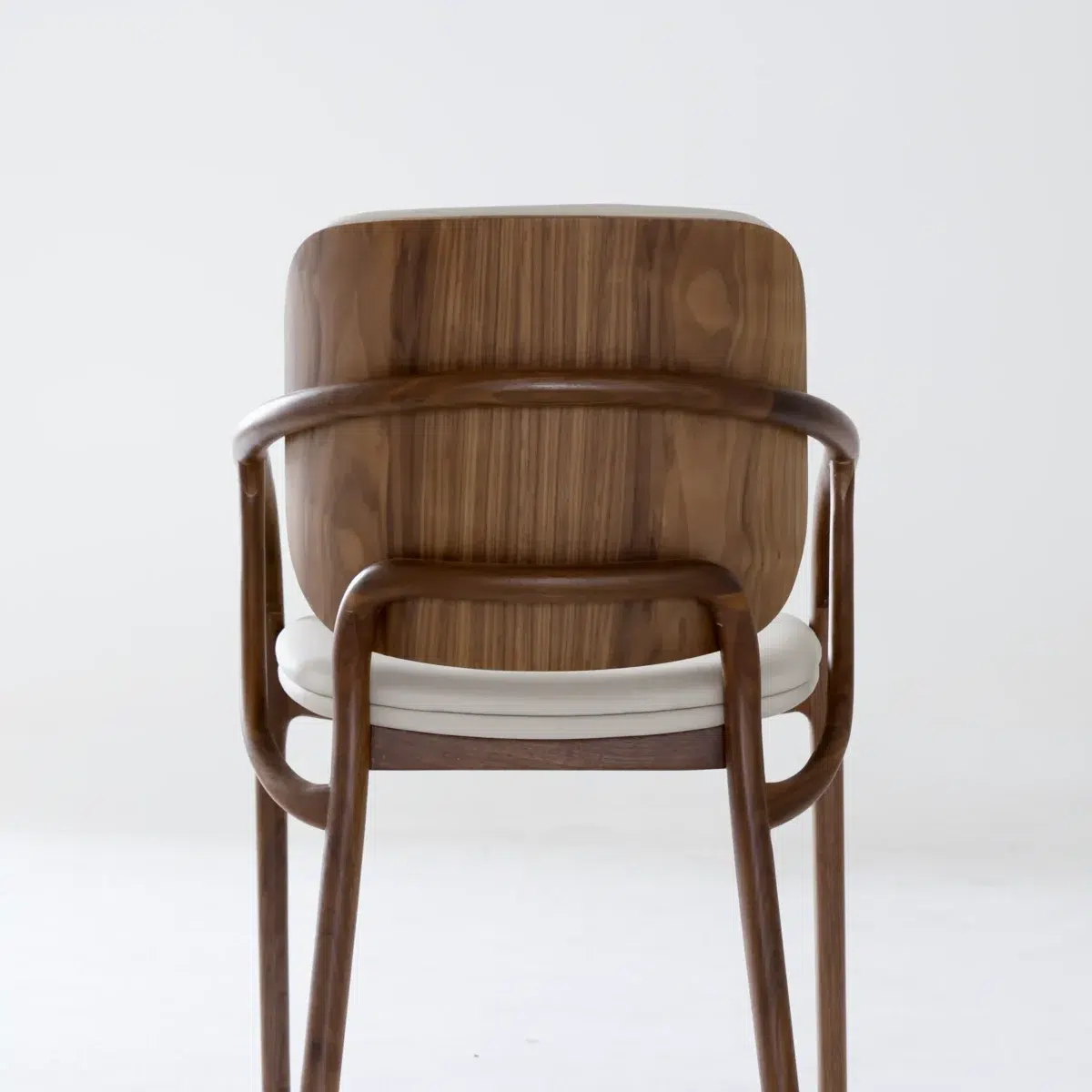 Mufan Dining Chair_Dark Brown_Back View Mufan Dining Chair_Dark Brown_Back View