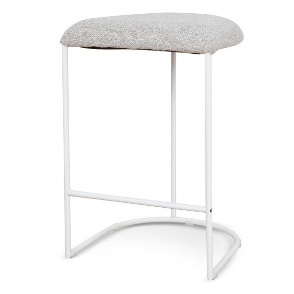 VELOLORA Bar Stool - White & Clay Grey