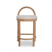 KIRINORA Bar Stool - Natural & Page Beige