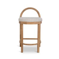 KIRINORA Bar Stool - Natural & Page Beige