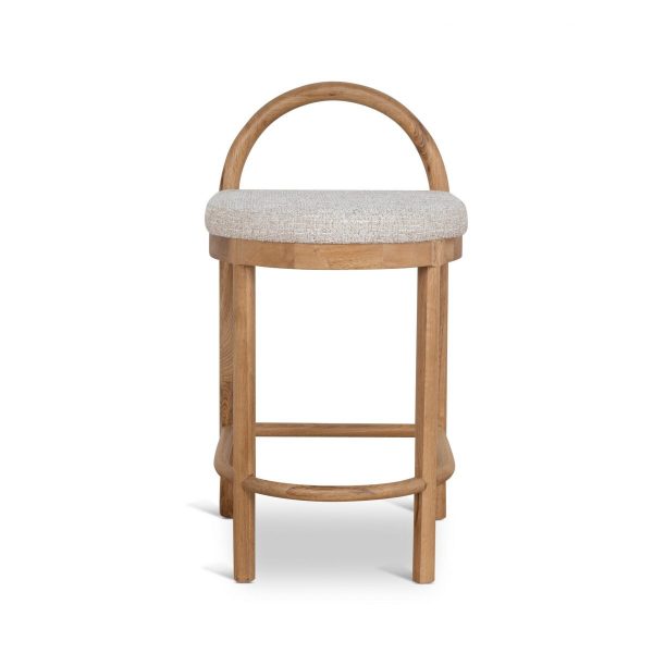 KIRINORA Bar Stool - Natural & Page Beige