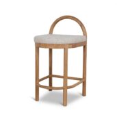 KIRINORA Bar Stool - Natural & Page Beige