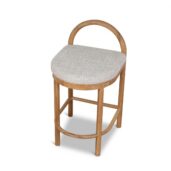 KIRINORA Bar Stool - Natural & Page Beige