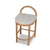 KIRINORA Bar Stool - Natural & Page Beige