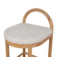 KIRINORA Bar Stool - Natural & Page Beige