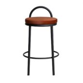 SALOLA Bar Stool - Black & Burnt Brown