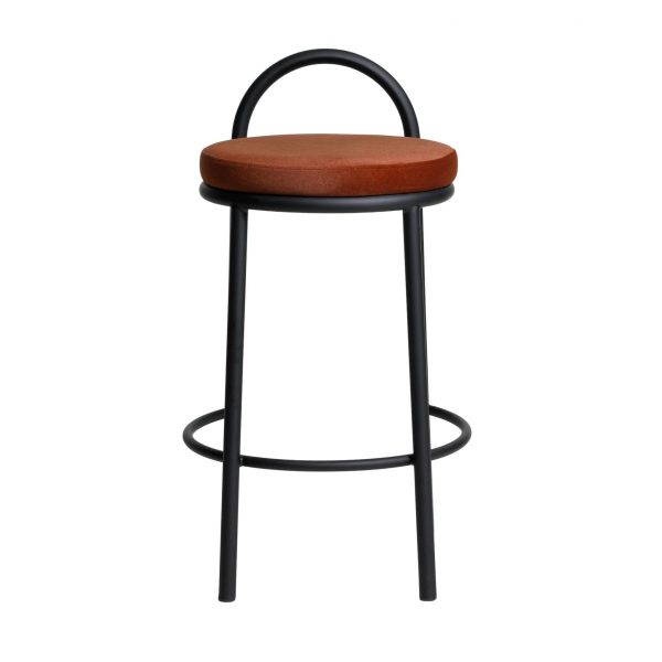 SALOLA Bar Stool - Black & Burnt Brown