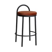 SALOLA Bar Stool - Black & Burnt Brown