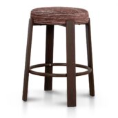 DARIVA Bar Stool - Burgundy Stripe