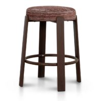 DARIVA Bar Stool - Burgundy Stripe