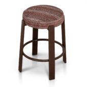 DARIVA Bar Stool - Burgundy Stripe