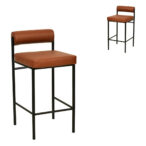 MELOTA Bar Stool - Brown & Black