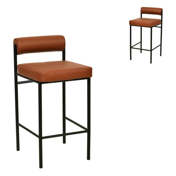 MELOTA Bar Stool - Brown & Black