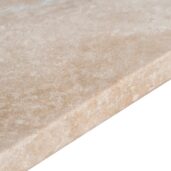 NORISA Coffee Table - Walnut & Travertine