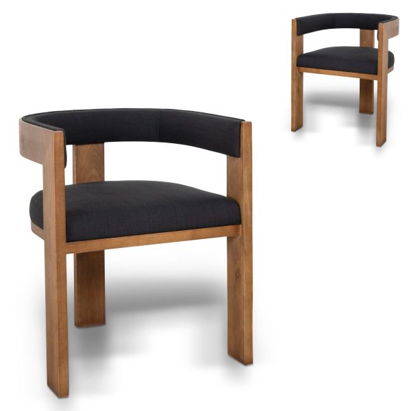 NOROMO Dining Chair - Brown ELM & Black