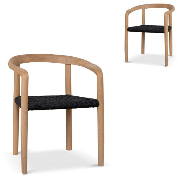 KELIRO Dining Chair - Natural & Naxos Charcoal