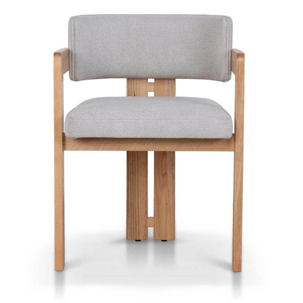 RALERIVA Dining Chair - Natural Ash & Stone Beige