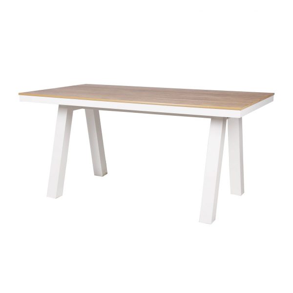 NORAVERO Outdoor Dining Table - Natural & Sand White
