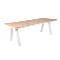 VERORO Outdoor Dining Table - Natural & Sand White