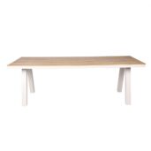VERORO Outdoor Dining Table - Natural & Sand White