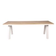 VERORO Outdoor Dining Table - Natural & Sand White