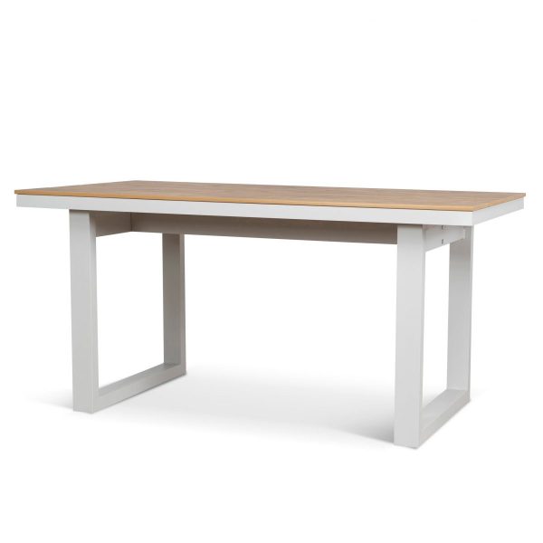 VELENORA Outdoor Dining Table - Natural & Sand White