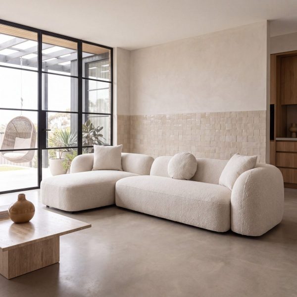 VALOVA Chaise Sofa - Oatmeal Beige