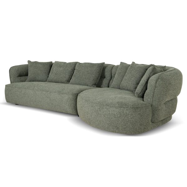 KELALA Chaise Sofa - Coral Dark Green