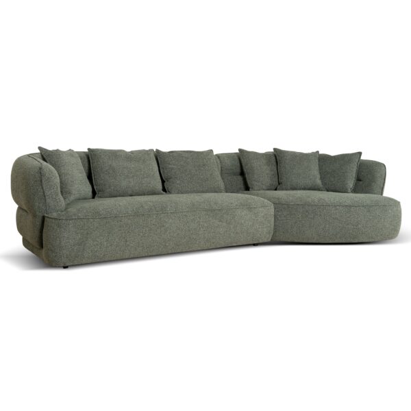 KELALA Chaise Sofa - Coral Dark Green