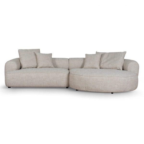 RALAMO Chaise Sofa - Pale Beige