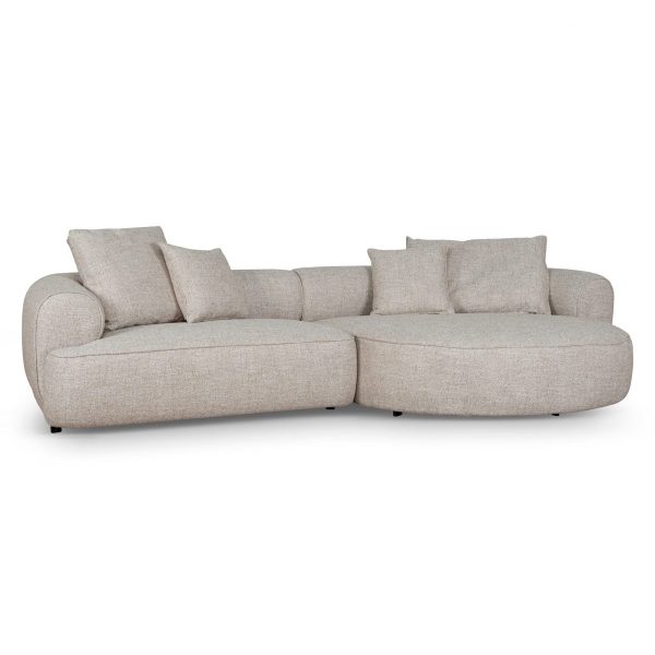 RALAMO Chaise Sofa - Pale Beige