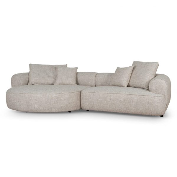 VENARI Chaise Sofa - Pale Beige