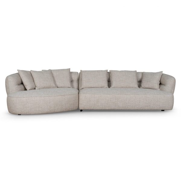 SOREMO Chaise Sofa - Pale Beige