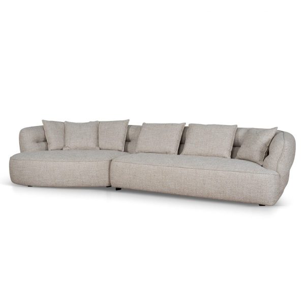 SOREMO Chaise Sofa - Pale Beige