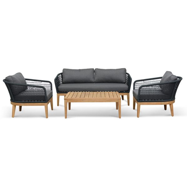 KELOVINA Outdoor Lounge Set - Natural & Anthracite