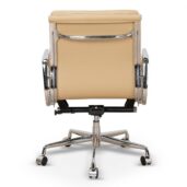 FENAMA Office Chair - Light Brown Leather & Silver
