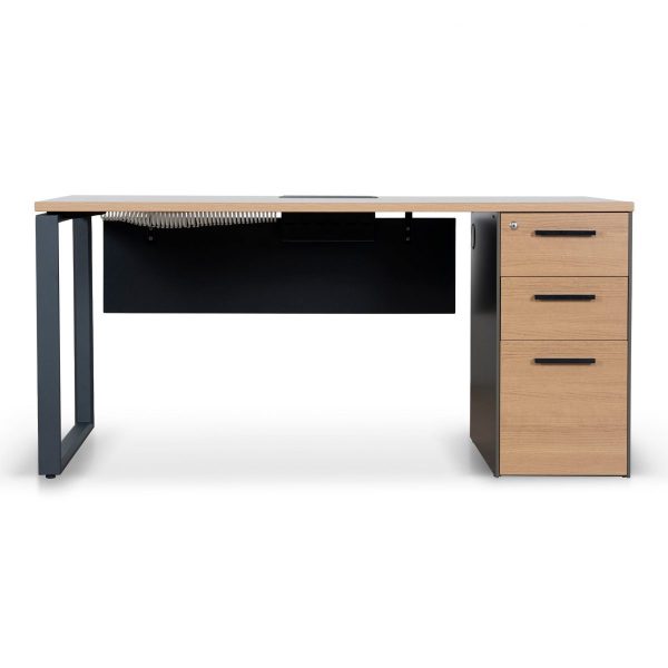 LOREVI Desk - Natural & Black