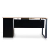 LOREVI Desk - Natural & Black