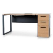 LOREVI Desk - Natural & Black