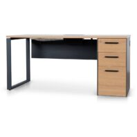 LOREVI Desk - Natural & Black