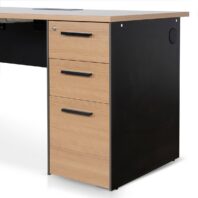 LOREVI Desk - Natural & Black