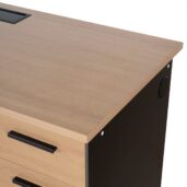 LOREVI Desk - Natural & Black