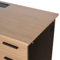 LOREVI Desk - Natural & Black