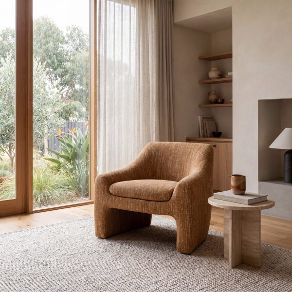 MIROLO Lounge Chair - Ginger Brown