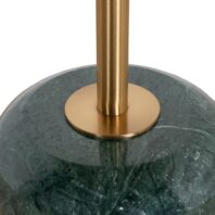 ZELALINA Side Table - Brushed Gold & Green Crystal